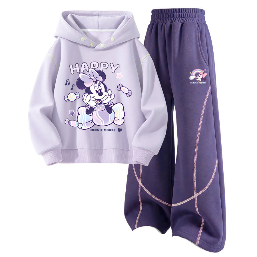 Disney Kids Casual Sportswear Hooded Non Detachable Moderate Stretch Breathable