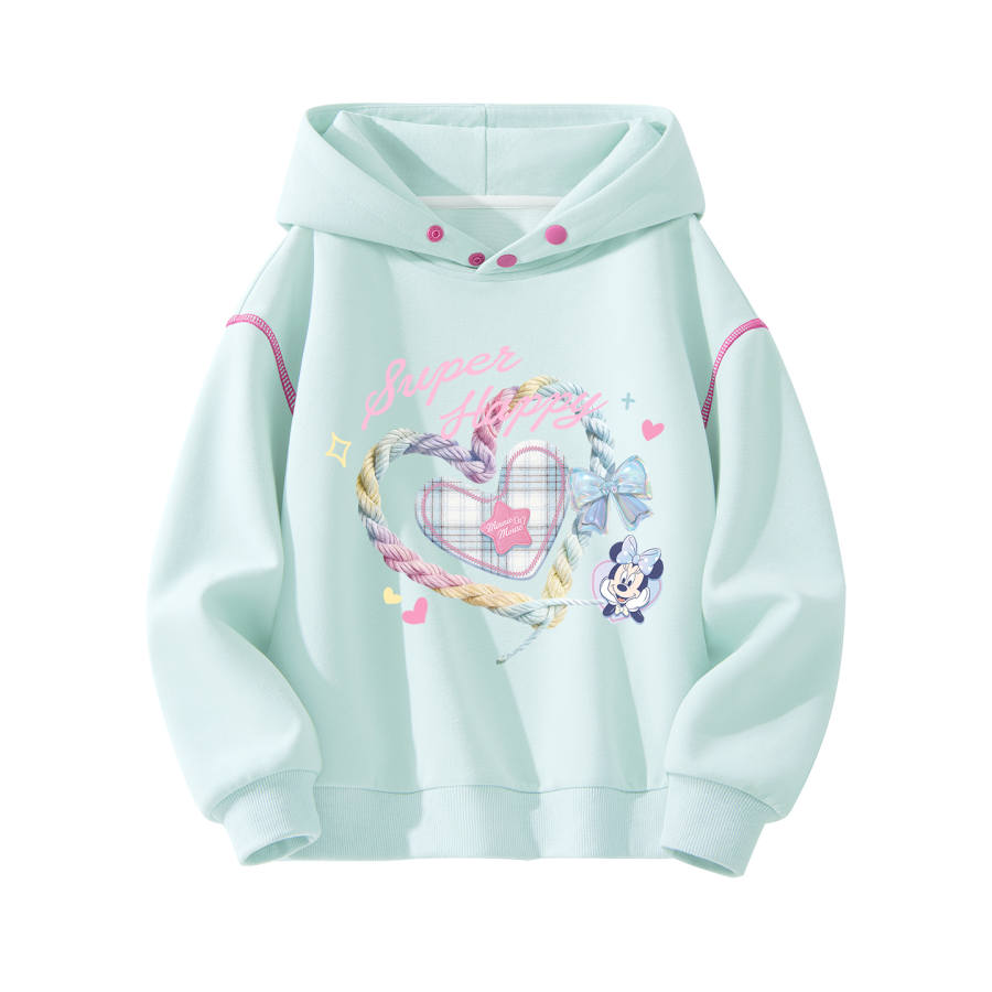 Disney Kids Sweatshirts Hooded Non Detachable Moderate Stretch