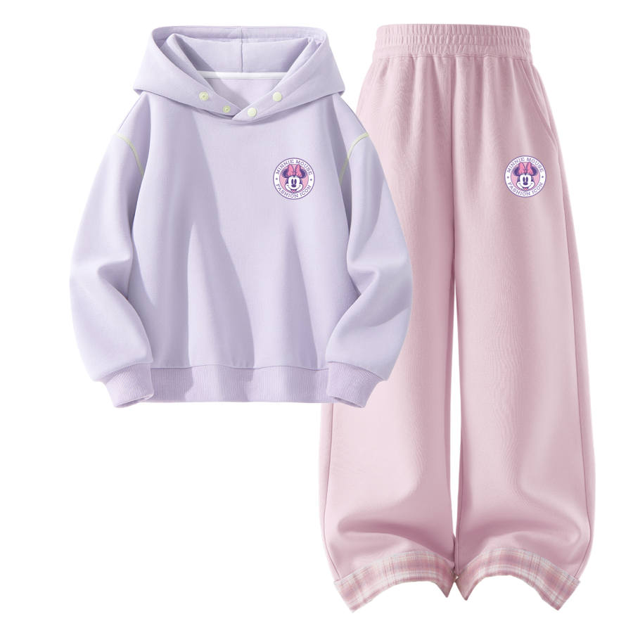 Disney Kids Casual Sportswear Hooded Non Detachable Moderate Stretch Breathable