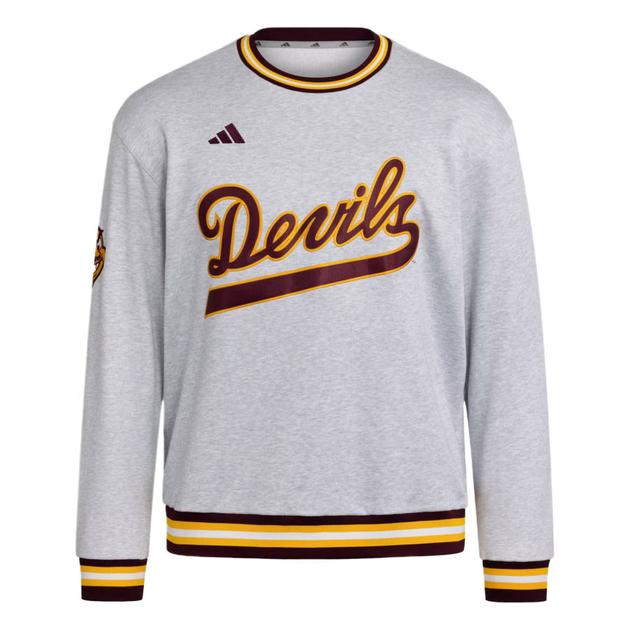 Adidas Adidas Sportswear Sweatshirts Unisex Light Gray Heather Crew Neck Moderate