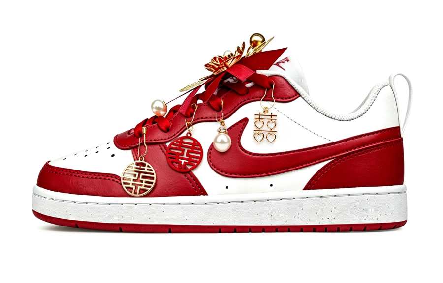 Nike Nike COURT BOROUGH RECRAFT Skateboard Shoes Women's Low Top Red/White