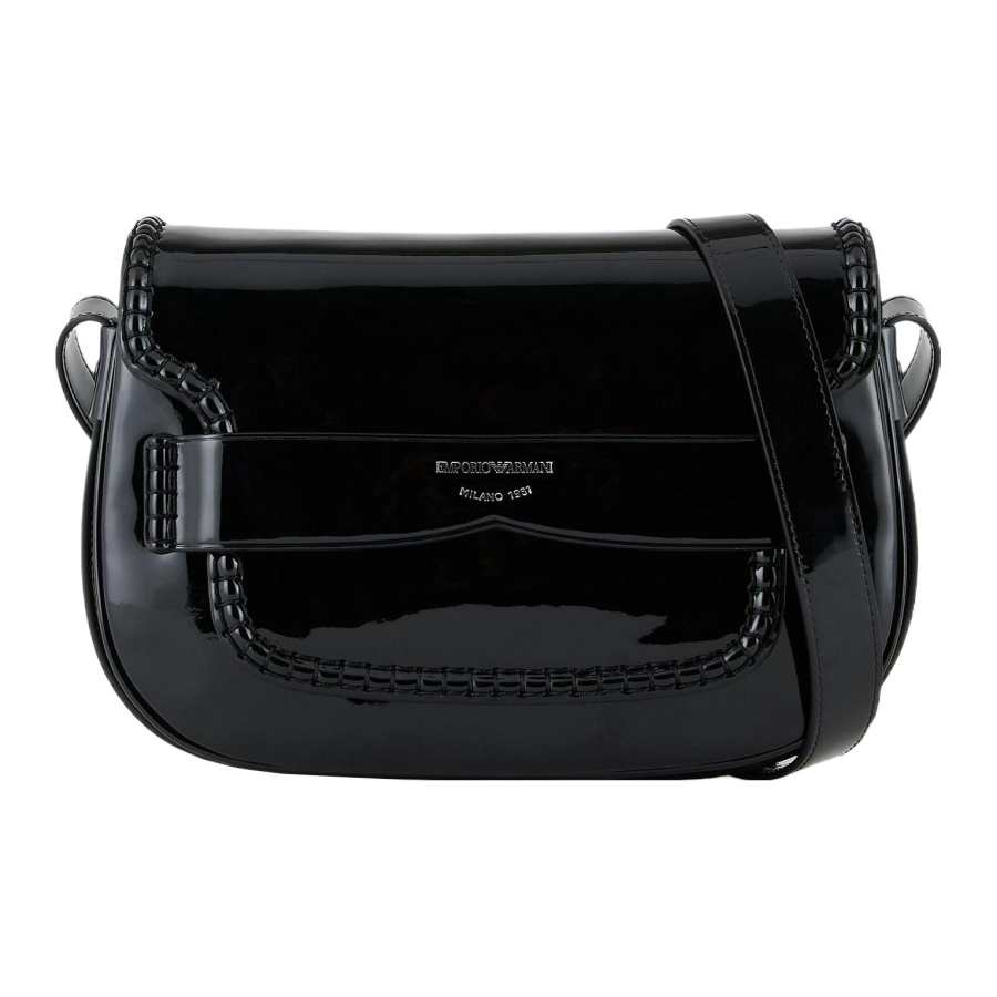 EMPORIO ARMANI Polyester Crossbody Bag, Shoulder Bag Medium Women's Black