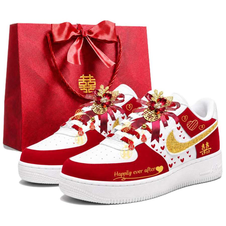 Nike Nike Air Force 1 Skateboard Shoes Women's Low Top Red