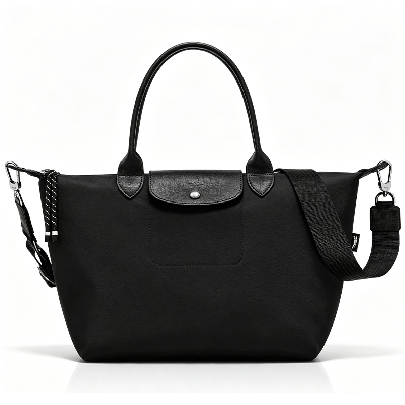 LONGCHAMP Le Pliage Energy Recycled Canvas Handbag Medium Women's Black