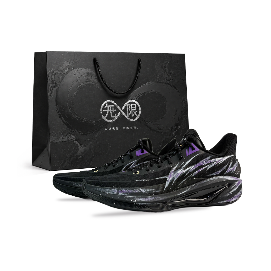 Li-Ning Li Ning Light Speed 4 Basketball Shoes Men's Low Top Black/Purple/White
