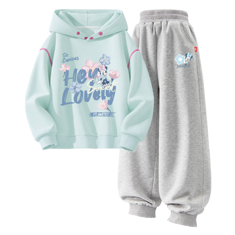 Disney Kids Casual Sportswear Hooded Non Detachable Moderate Stretch Breathable