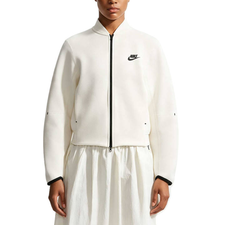 Nike Nike Jackets Women's Sail White/Black Baseball Collar Moderate