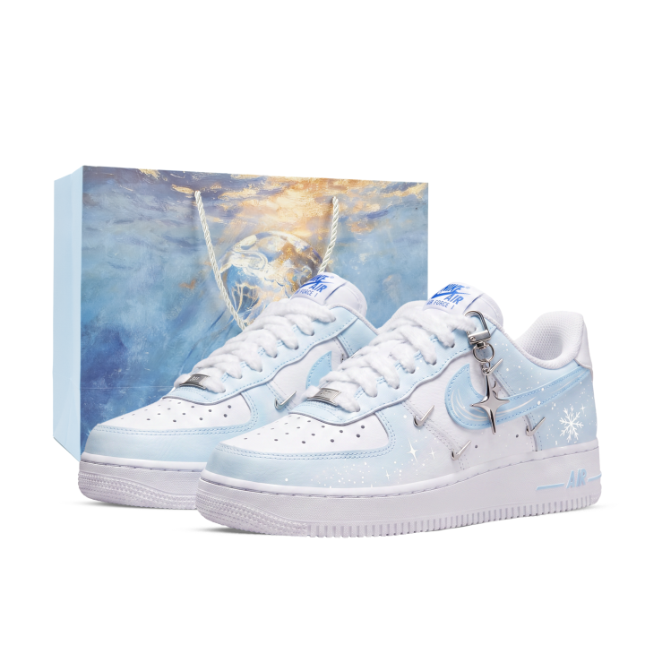 Nike Nike Air Force 107 Skateboard Shoes Unisex Low Top White/Blue