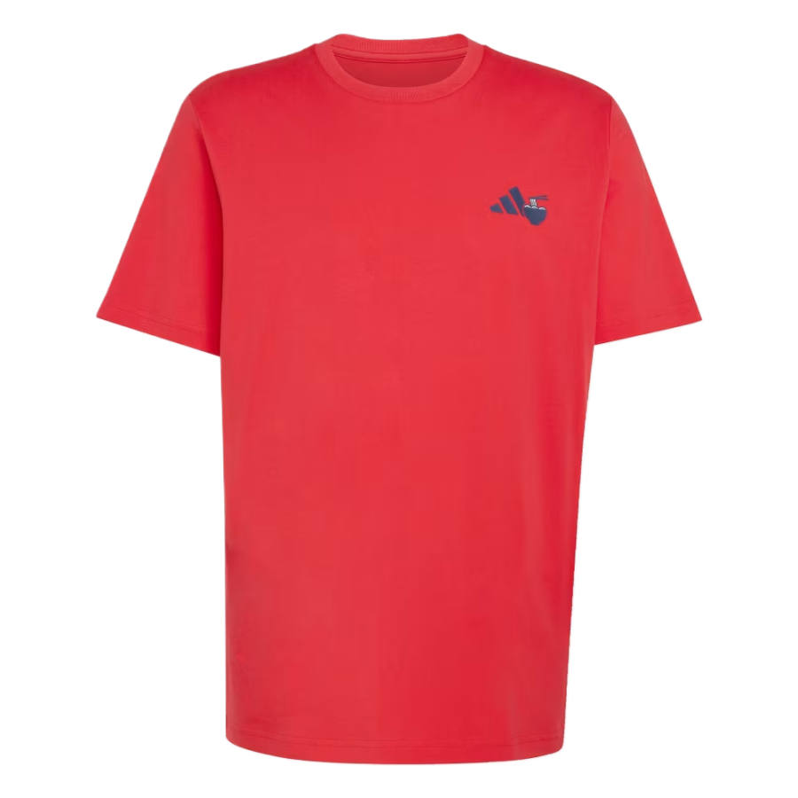 Adidas Adidas Sportswear T Shirts Men's Pure Gemstone Red Crew Neck Moderate