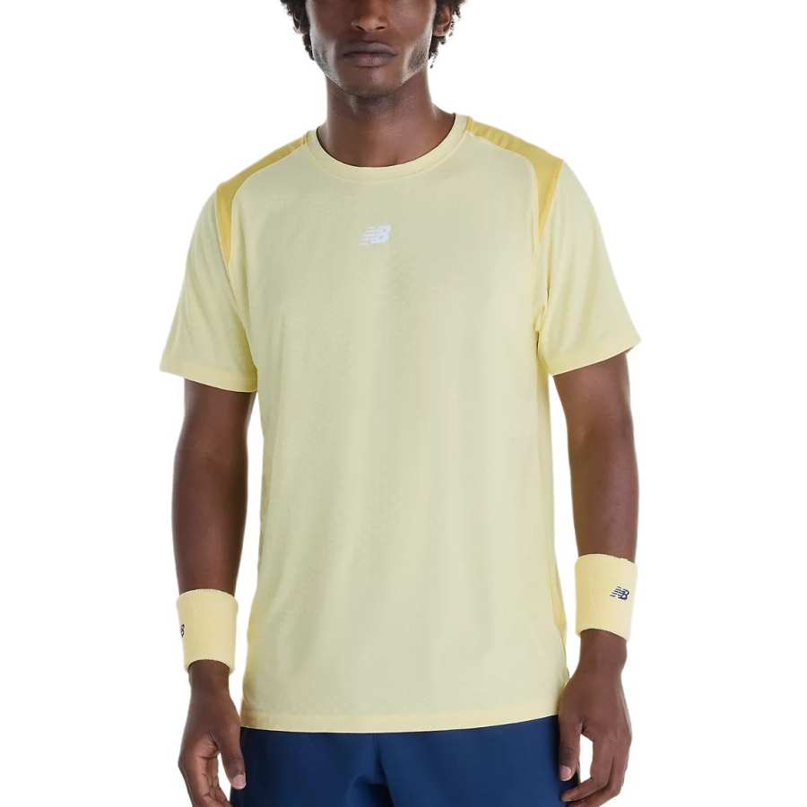 New Balance New Balance Tournament Tennis Tops Men's ENOKI With NB NAVY Crew Neck Moderate