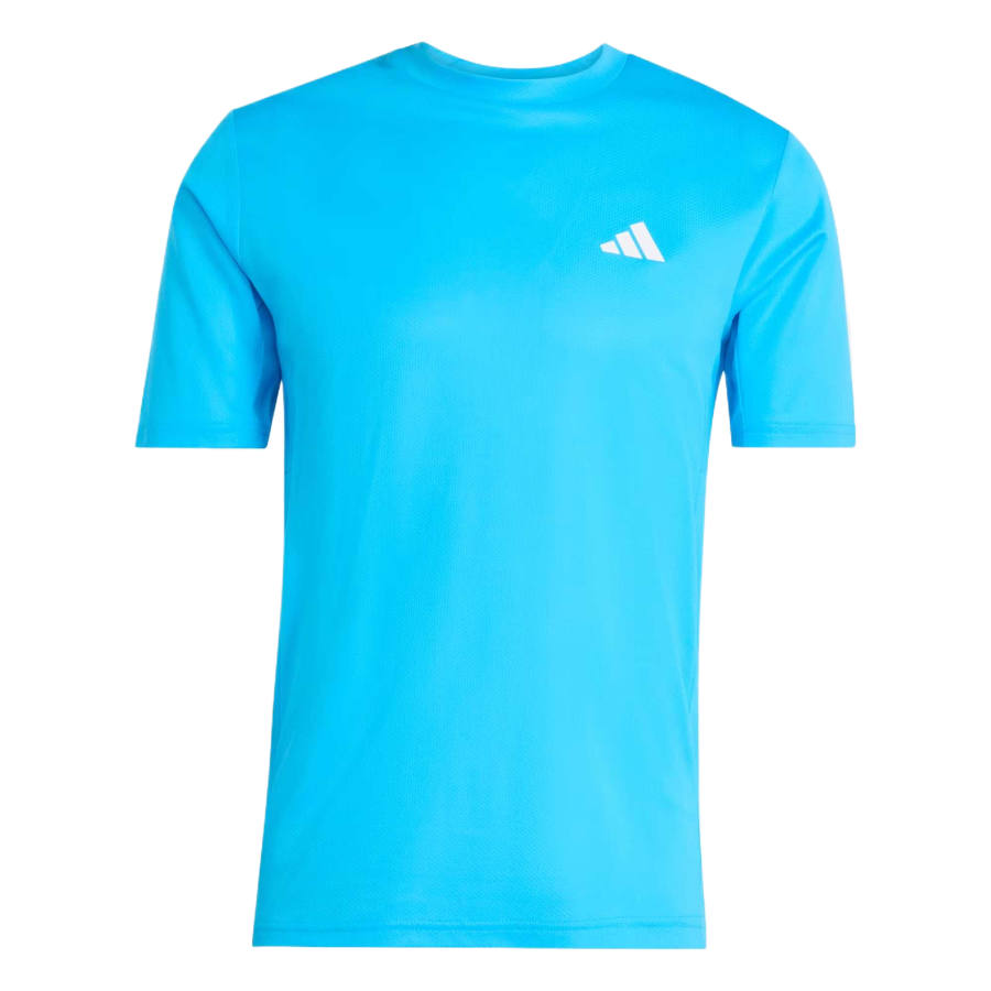 Adidas Adidas ESSENTIALS Fitness Clothing Men's Lustrous Sea Blue Crew Neck