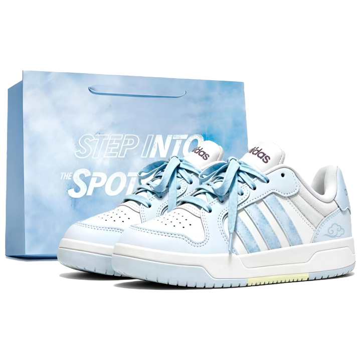 Adidas Adidas ENTRAP Skateboard Shoes Unisex Low Top White Blue Gradient Color Block