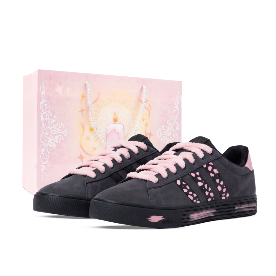 Adidas Adidas Daily 4.0 Skateboard Shoes Unisex Low Top Black/White/Gray/Pink