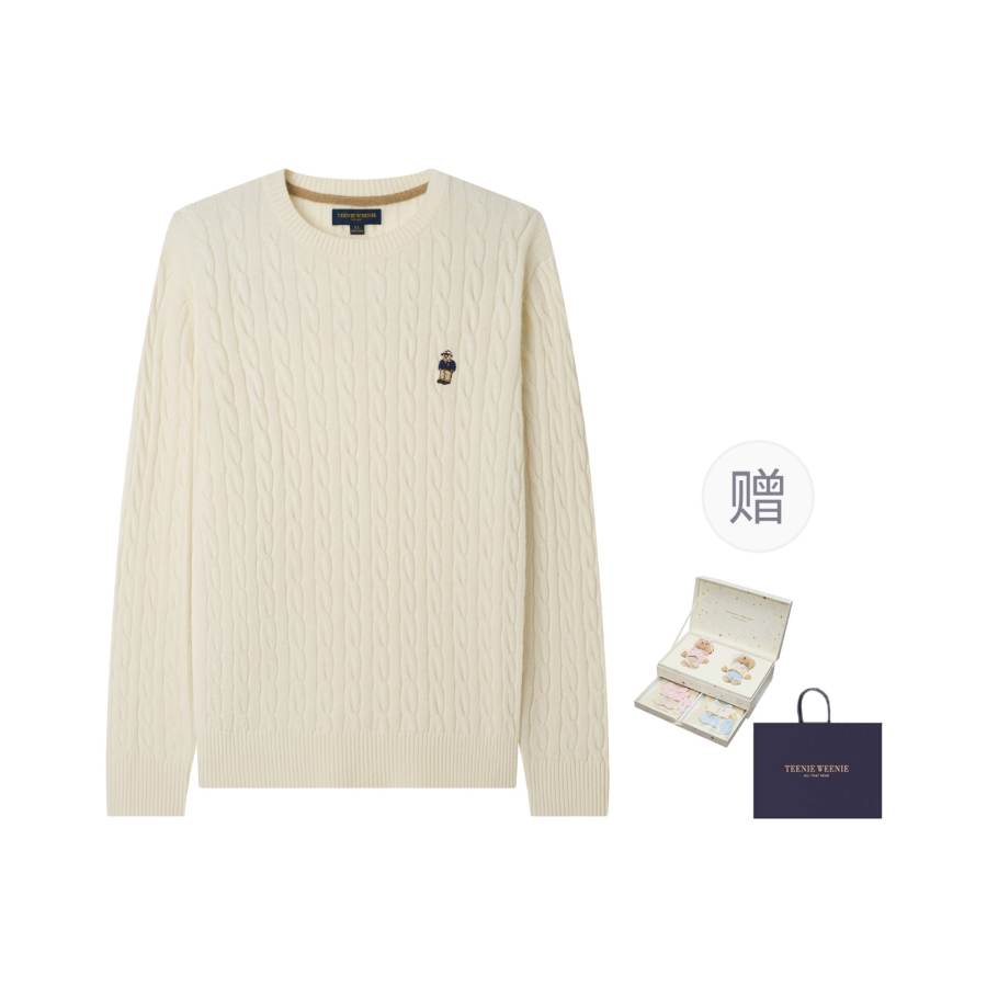 Teenie Weenie Men Evergreen Preppy Style Sweater Shopping Bag Unisex