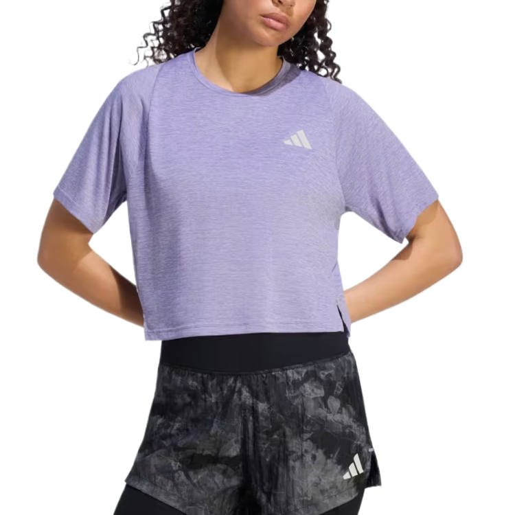 Adidas Adidas Running T Shirts Women's Magic Lilac/Frost Lilac Crew Neck Moderate