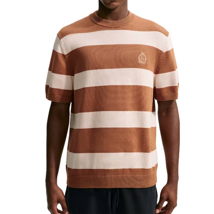 Nike Nike T Shirts Men's Light Brown/Sand/Sand Crew Neck Moderate
