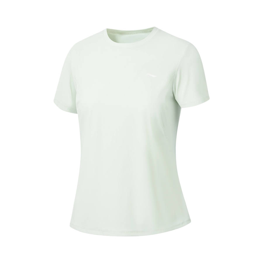 Li-Ning Li Ning Fitness Series T Shirts Women's Light Asphalt Gray Crew Neck Moderate