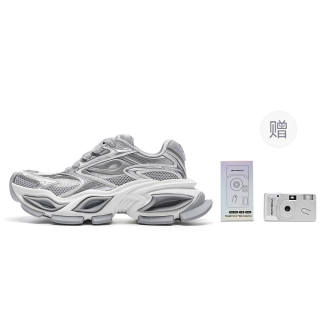 OGR Heterochromia GAZE Devon Og Silver Cat Eye Shoes Low top Chunky Sneakers Unisex White Silver