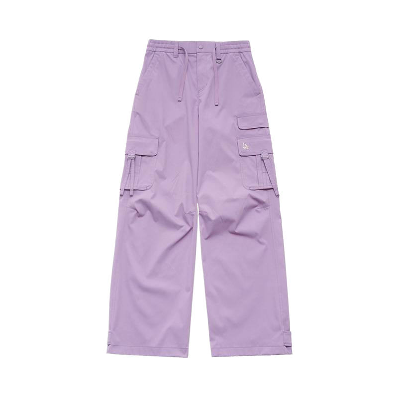MLB Cargo Pants Women's Los Angeles Dodgers/Lavender Moderate Wide Leg Pants