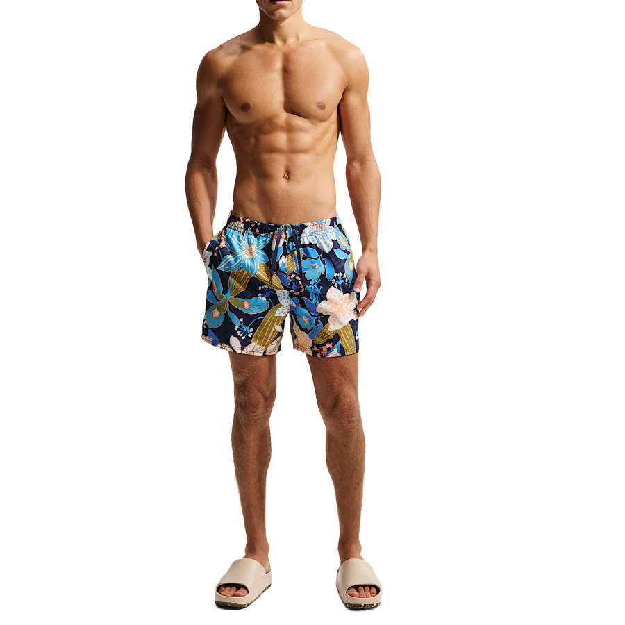 Nike Nike Swimming Shorts Men's Midnight Blue/Midnight Blue/Midnight Blue/Midnight Blue Moderate Square Leg Swim Trunks