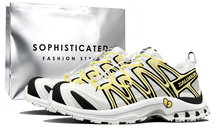 SALOMON XA PRO 3D Trail Running Shoes Unisex Low Top White, Black, Yellow
