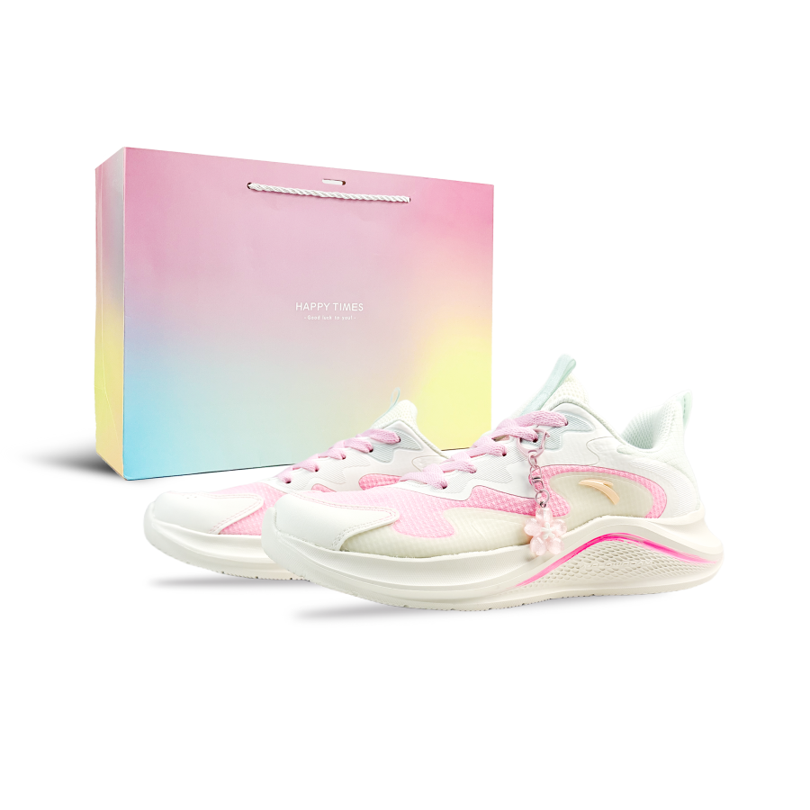 ANTA Wander Running Shoes Women's Low Top White/Pink