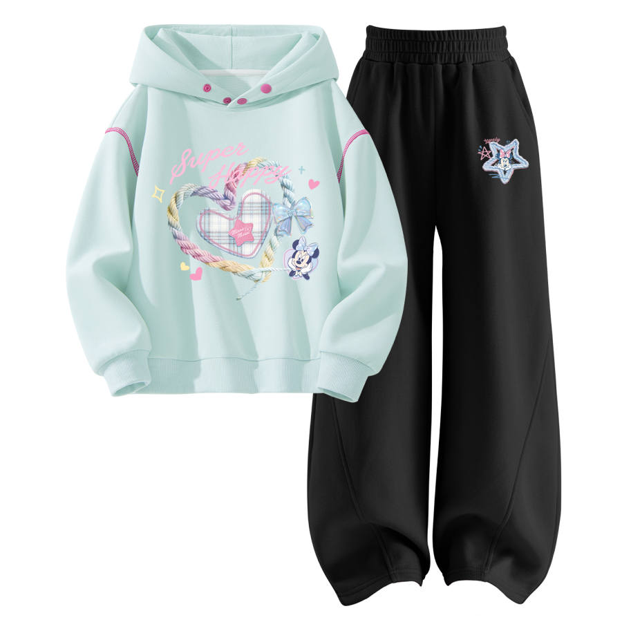 Disney Kids Casual Sportswear Hooded Non Detachable Moderate Stretch Breathable