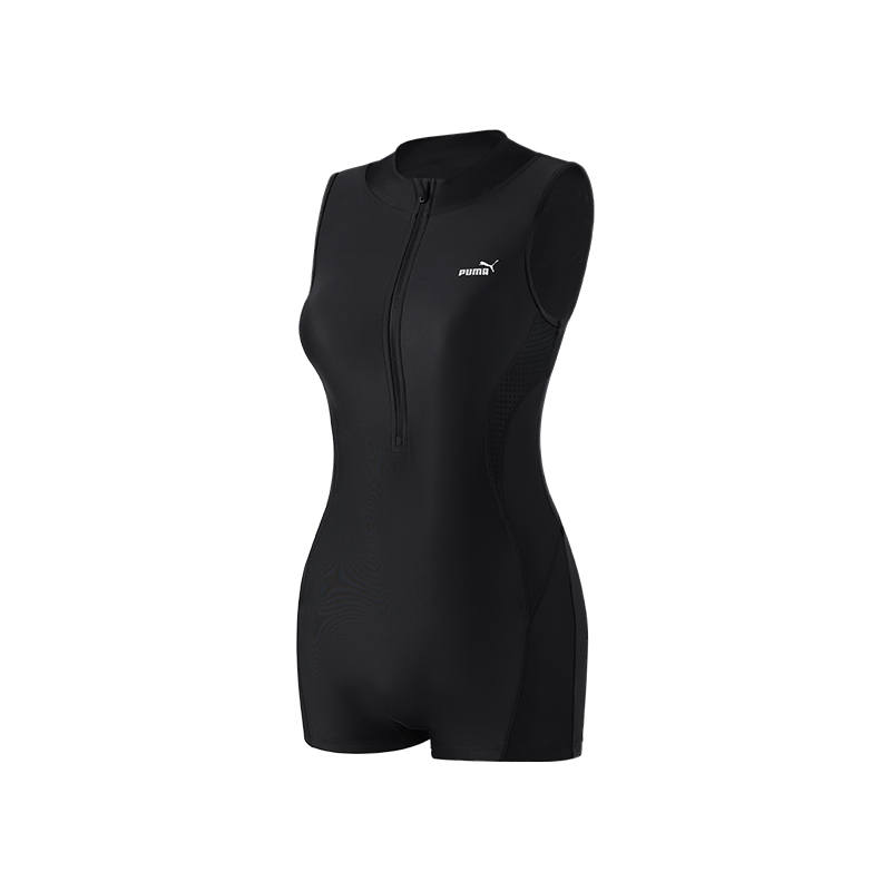 PUMA One Piece Swimsuits Women's PUMA Black Thin Square Leg One Piece Swimsuit