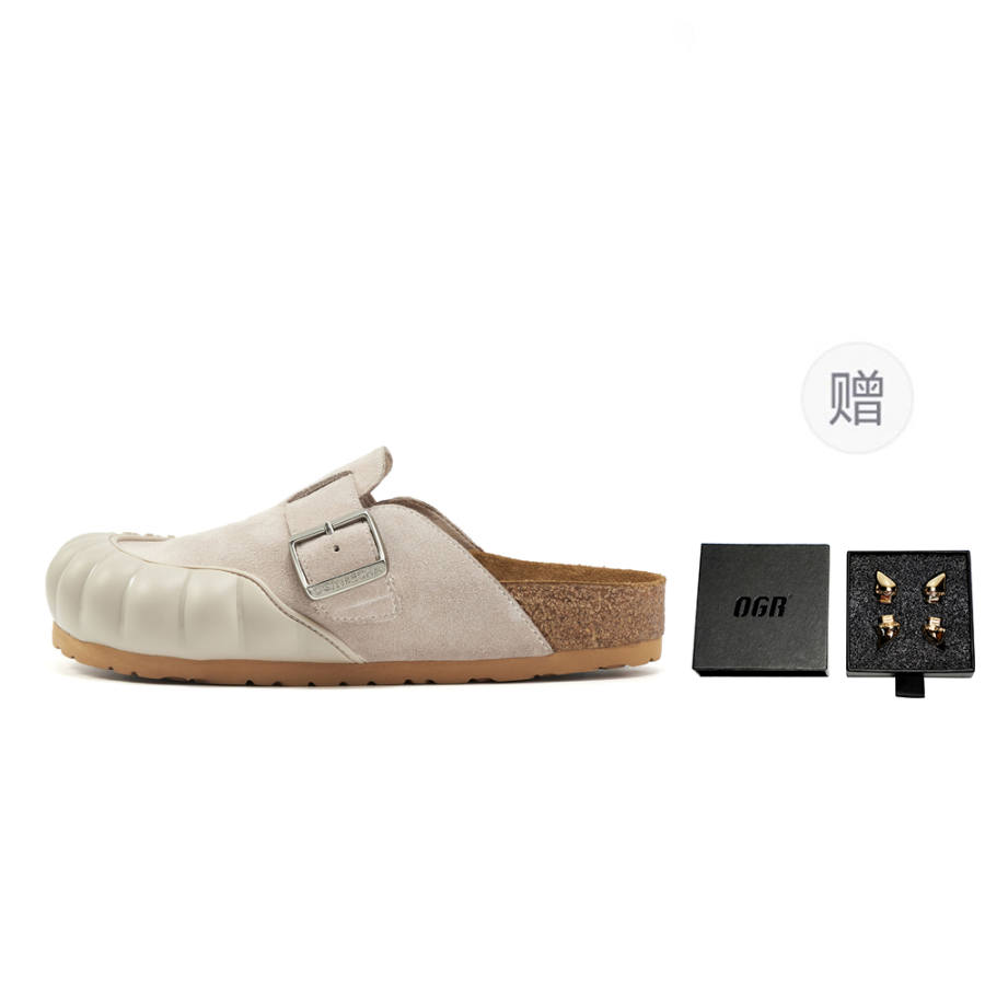 OGR OGR Closed Toe Slippers Unisex Khaki