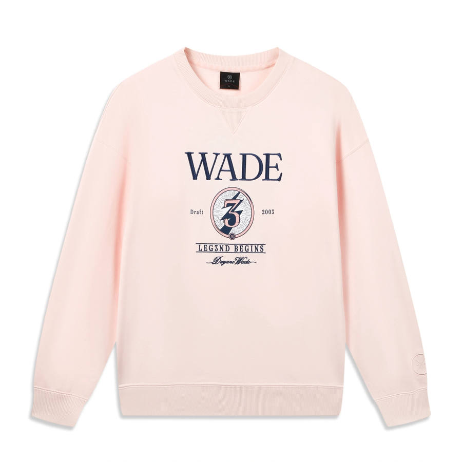 Li-Ning Li Ning Wade Sweatshirts Men's Milkshake Pink Crew Neck Moderate