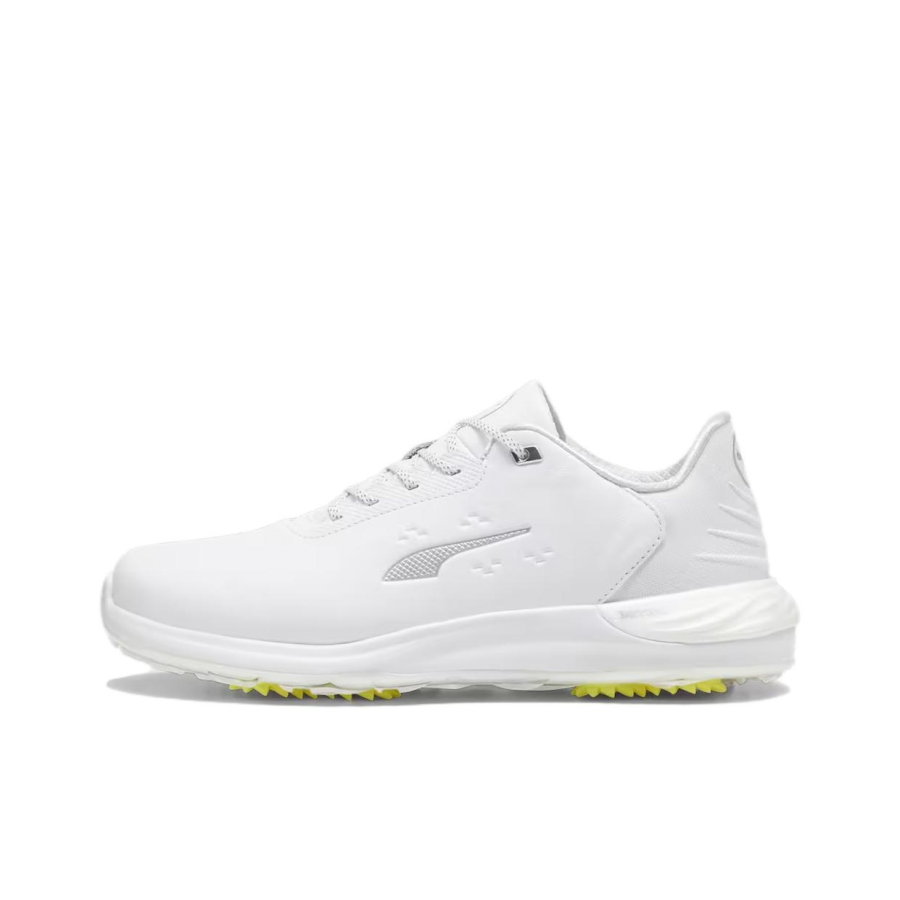 PUMA Phantomcat Low top Cushioning, Wear Resistant Golf Shoes Men's White Yellow