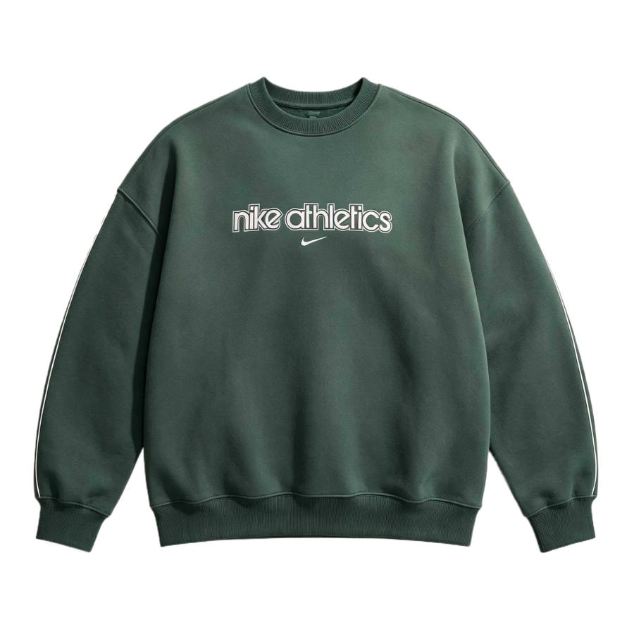 Nike Nike Sweatshirts Women's Green Camouflage Crew Neck Moderate
