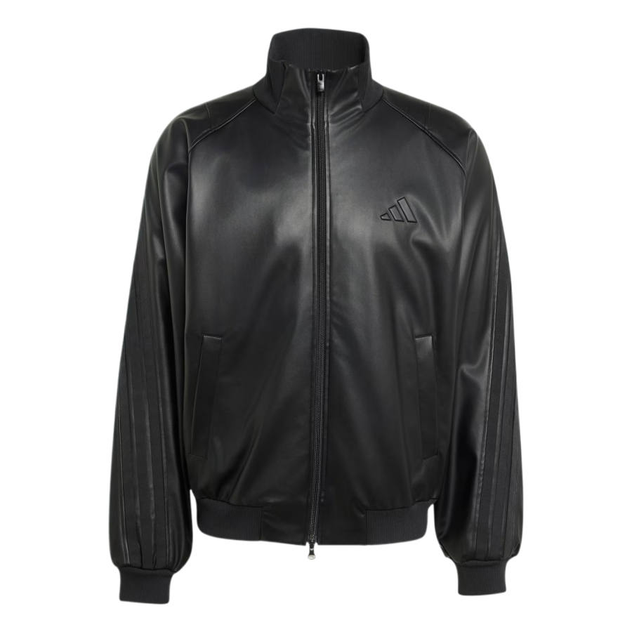 Adidas Adidas Sportswear Leather Jackets Men's Black/Black Turtleneck Moderate