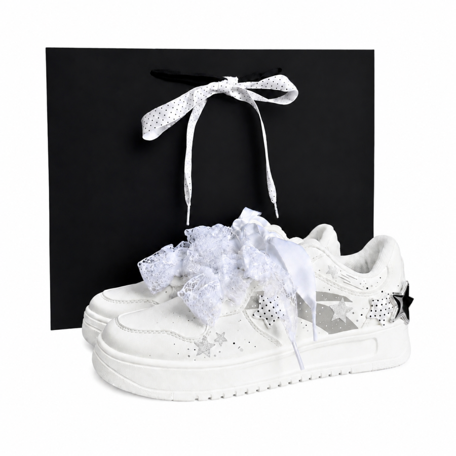 ANTA Easy Skateboard Shoes Women's Low Top Black/White/Gray