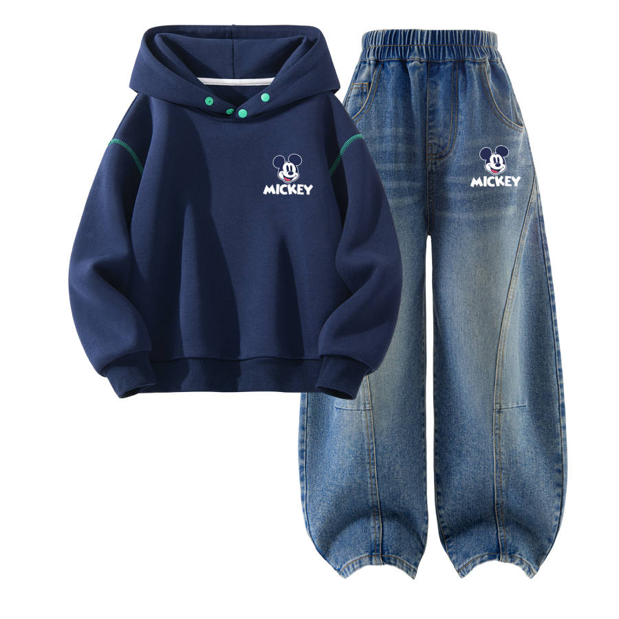Disney Kids Casual Sportswear Hooded Non Detachable Moderate Stretch Breathable