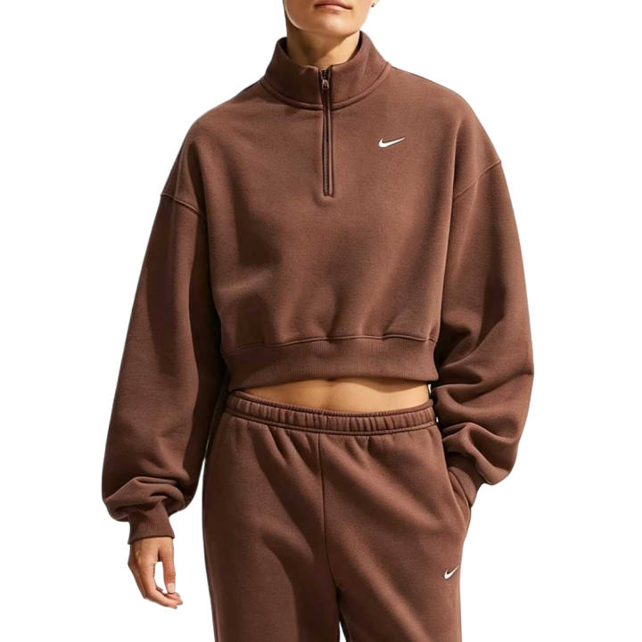 Nike Nike Sweatshirts Women's Cocoa/Canvas Stand Collar Moderate