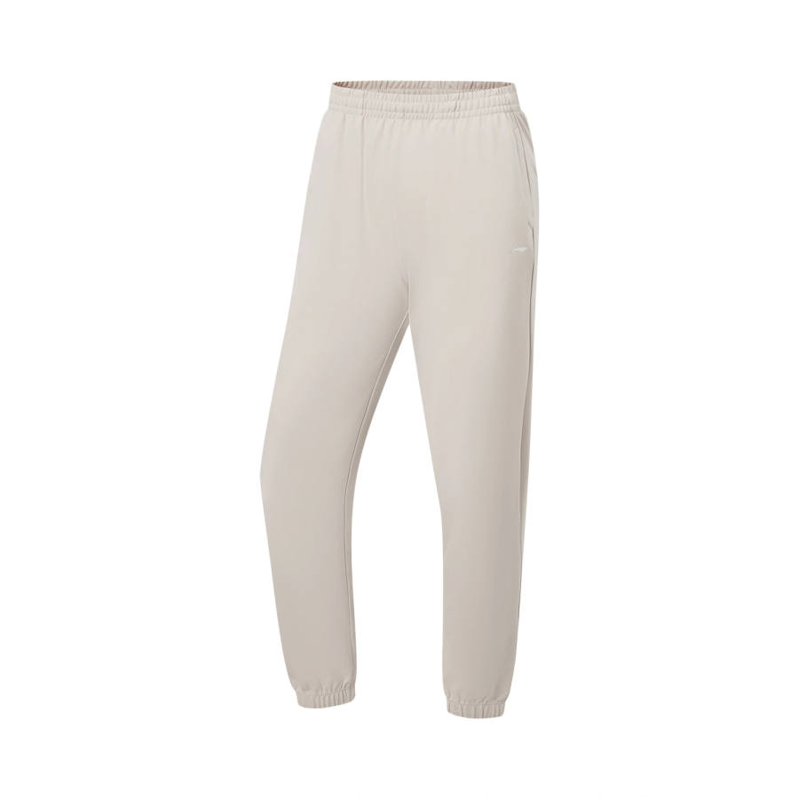 Li-Ning Li Ning Fitness Series Knitted Sweatpants Women's Silver Fish Gray Moderate Cuffed Pants