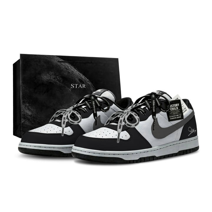 Nike Nike Big Skateboard Shoes Men's Low Top White Gray