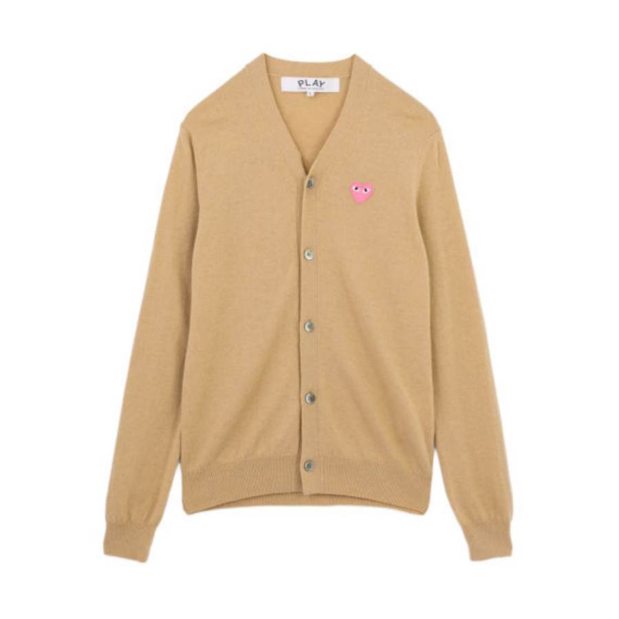 CDG Play Knitwear Unisex V Neck Thin Straight Fit