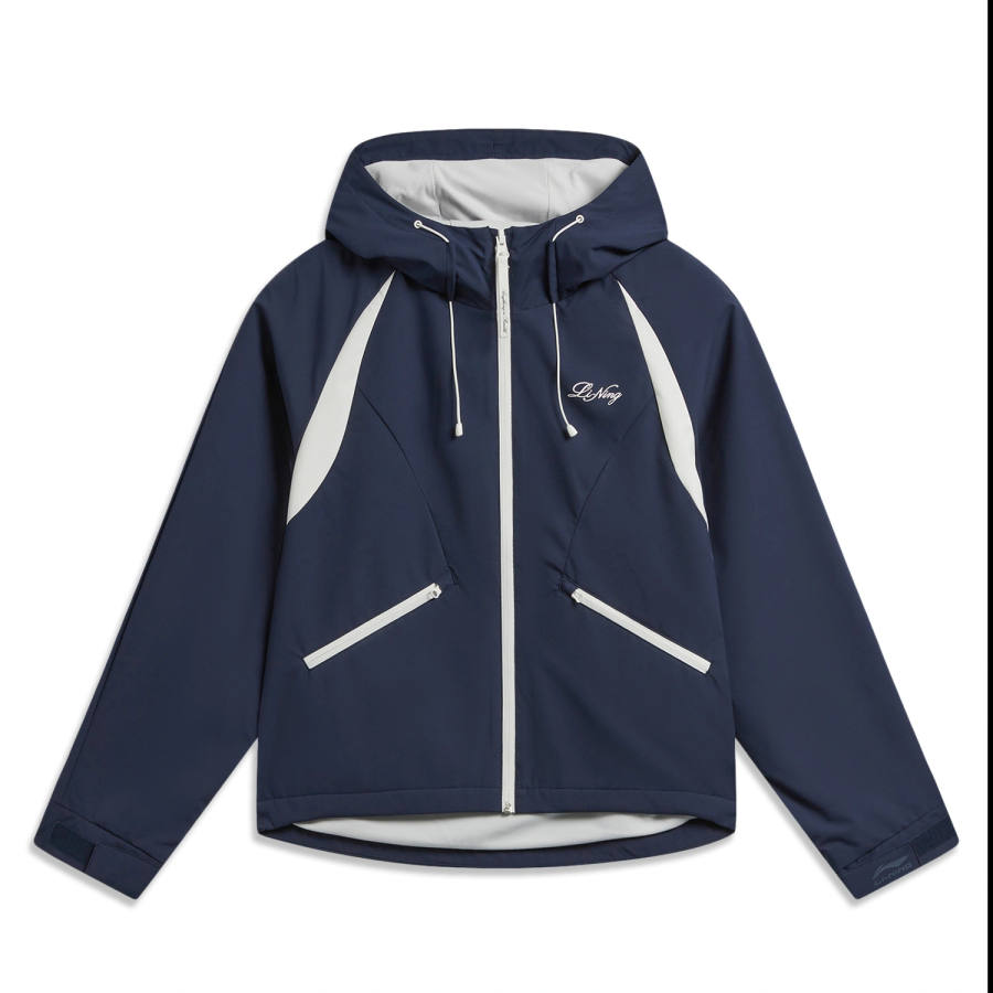Li-Ning Li Ning Jackets Women's Dark Marine Blue Hooded Non Detachable Moderate