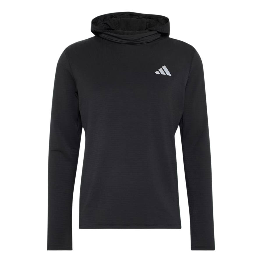 Adidas Adidas Running T Shirts Men's Black Hooded Non Detachable Moderate