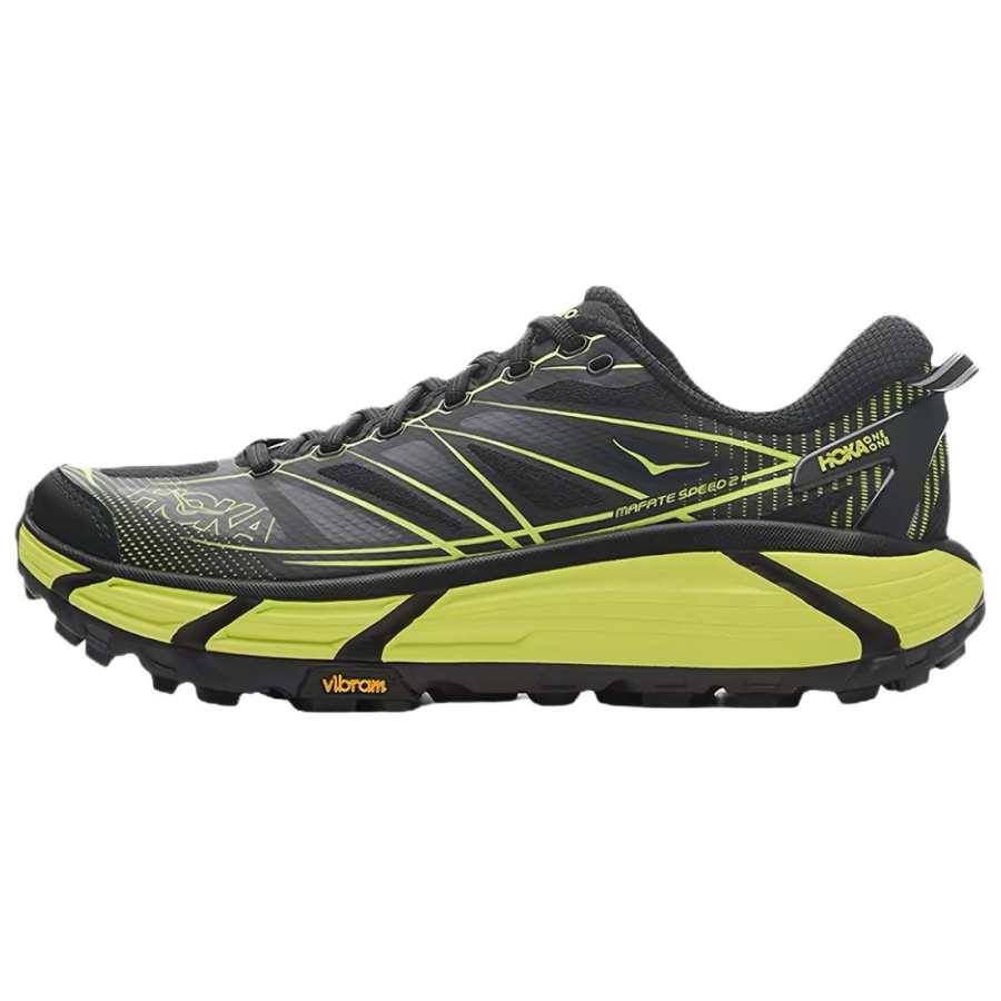 HOKA ONE ONE Mafate Speed 2 Trail Running Shoes Unisex Low Top Citrus Yellow