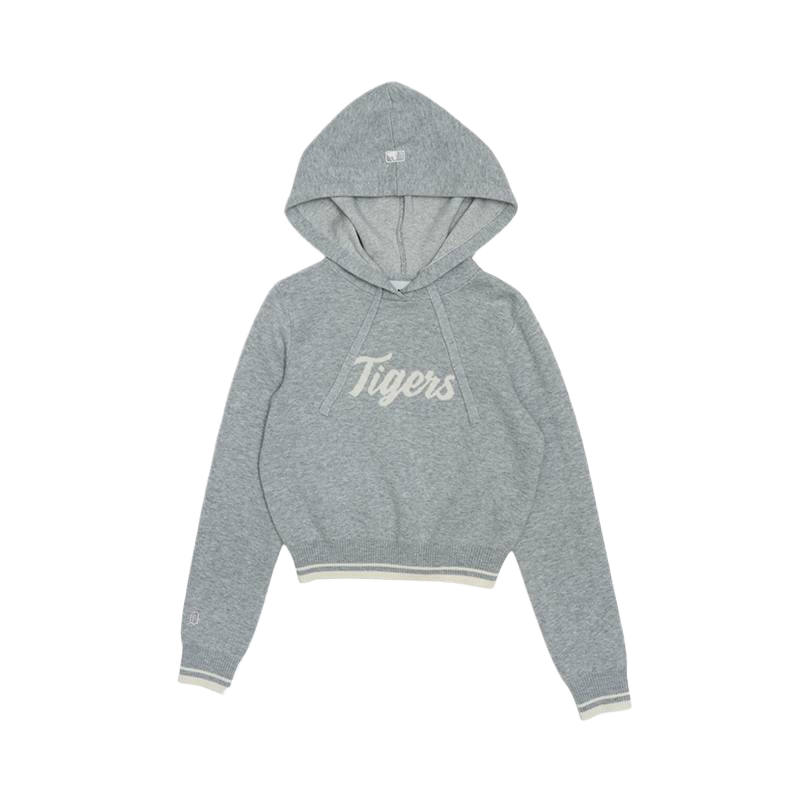 MLB Knitwear Women's Detroit Tigers/Heather Gray Hooded Non Detachable Moderate