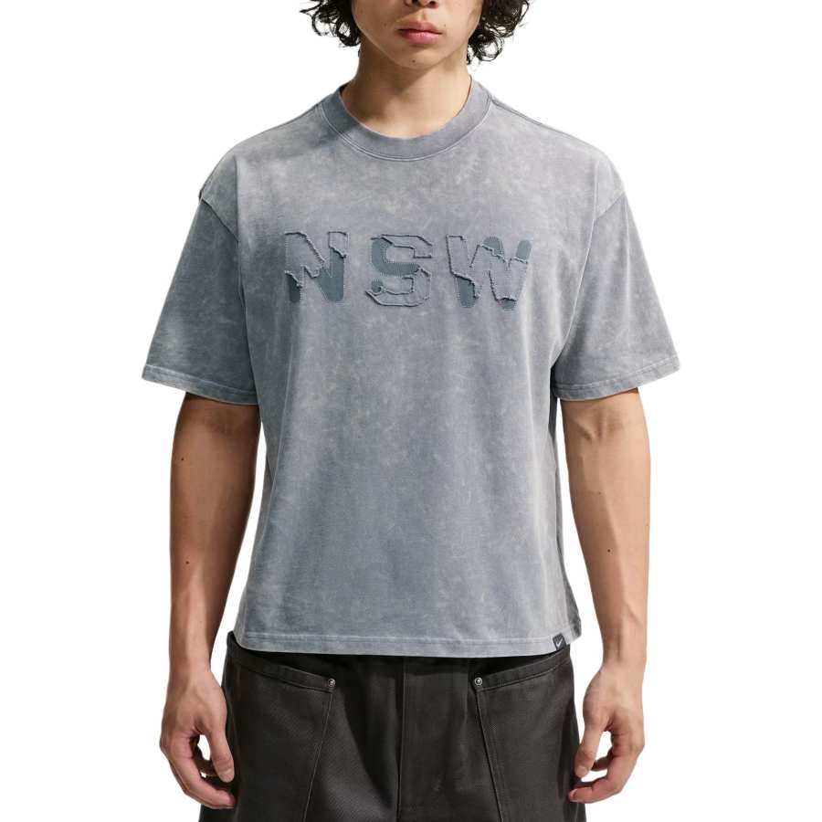 Nike Nike Sportswear T Shirts Men's Cool Gray Crew Neck Moderate