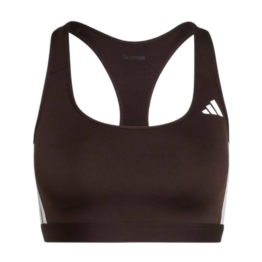 Adidas Adidas Optime Sports Underwear Women's Aurora Coffee/White Crew Neck Moderate