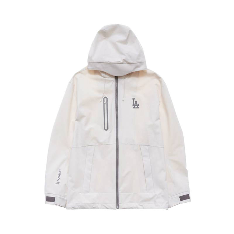 MLB Jackets Unisex Los Angeles Dodgers/Cream Hooded Non Detachable Moderate