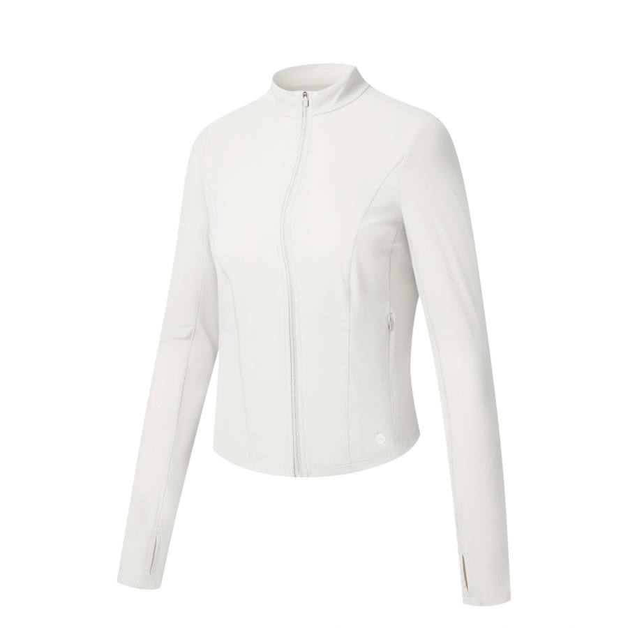 Li-Ning Li Ning Fitness Series Sweatshirts Women's Crystal Gray Stand Collar Moderate