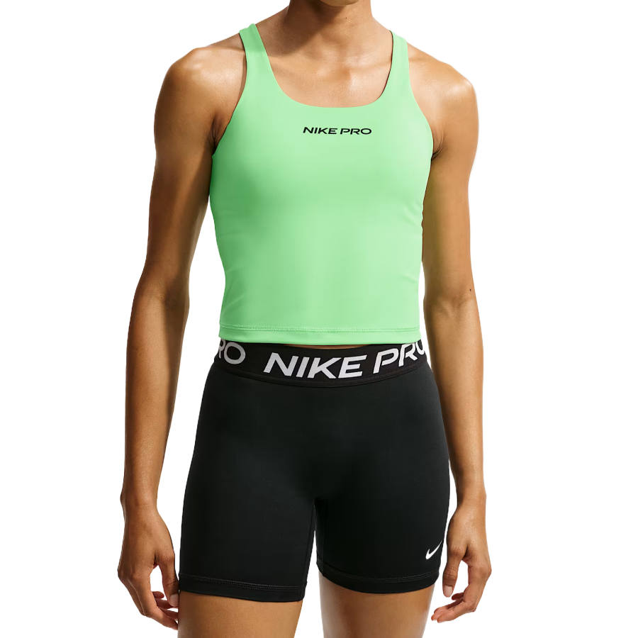 Nike Nike Pro Sports Underwear Women's Iridescent Green/Cucumber Green/Black Crew Neck Moderate