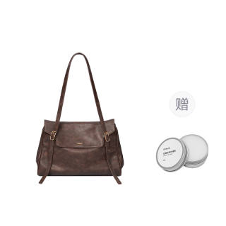 JONBAG Synthetic Leather Shoulder Bag Large Women's Color Brown/Black/Milk White/Matte Almond