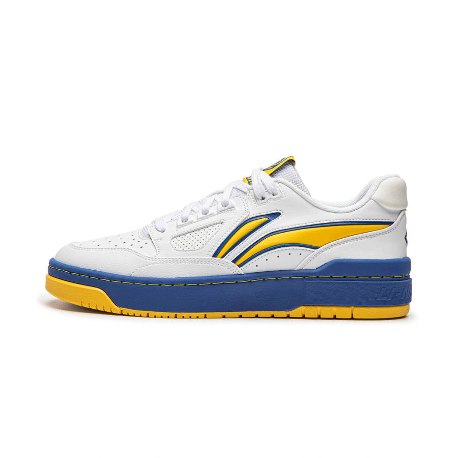 Li-Ning Li Ning Basketball Collection Skateboard Shoes Men's Low Top Standard White/Spectrum Yellow